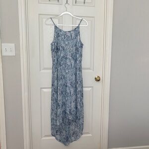 90s Blue Floral Maxi Slip Dress